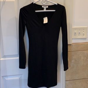 V neck body dress